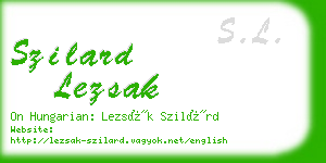 szilard lezsak business card